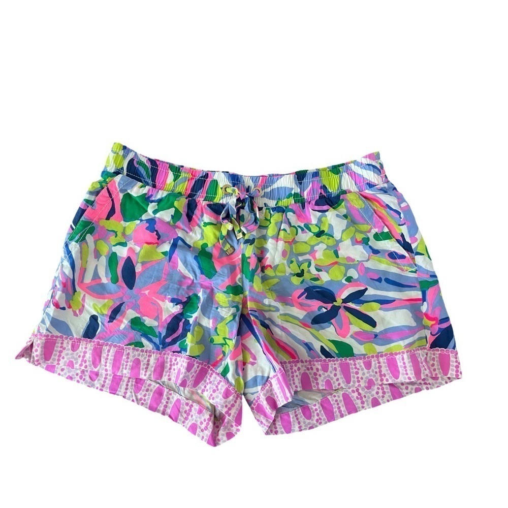 Lilly Pulitzer 5'' Katia Pull on Shorts Size‎ XS Colorful Multicolor Drawstring